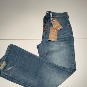 NWT MADEWELL Cali Demi Boot size 25 Petite Cropped Flare Blue Jeans